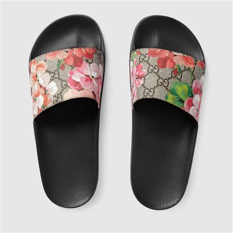 gucci gg blooms sliders|gucci bloom sliders women.